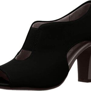 Women's Faux Leather Dress Sandal Size 7.5 Peep Toe Casul Comfort Shoes